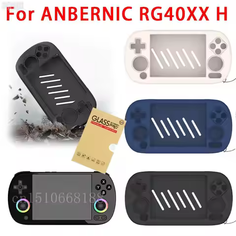 For ANBERNIC RG40XX H Game Console Silicone Case Shockproof Protector Shell with Lanyard for ANBERNI
