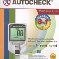 Alat check gula darah 3in1 / alat gula darah autocheck