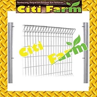 BRC Pagar GI Fencing Post & Fitting Tiang Pagar bulat 1200mm 1500mm 1800mm x 2400mm Security Safety