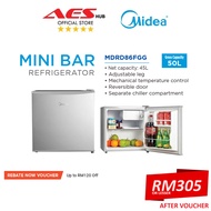 Midea Fridge 50L Mini Refrigerator Single Door Mini Fridge Peti Sejuk 1 Pintu Mini Bar 冰箱 迷你冰箱 MDRD86FGG