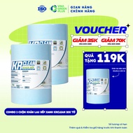 [Combo 2] Cuộn Khăn giấy lau bếp xanh KRCLEAN 400 tờ 20x20cm thấm hút tốt lau chén bát lau bề mặt că