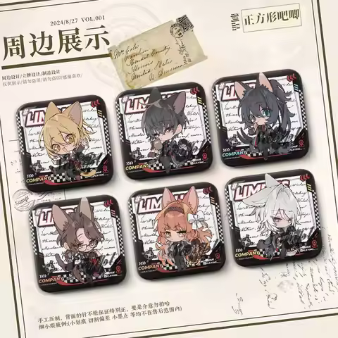 Action Fantasy Figurines Anime Limbus Company Don Quixote Faust YiSang Hong Lu Ishmael Tinplate Squa