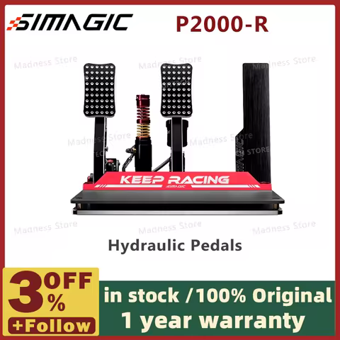.Simagic P2000-R P2000-RF 100kg/200kg Pedals CNC machining Concave clutch vs MOZA Racing SR-P Lite C