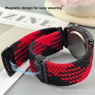 Extended Magnetic Woven Nylon Watch Strap Compatible with F94 84W F105 Small Square Watch Accessorie