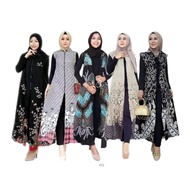 Longcardy Batik Kardigan long dress Model Tanpa Lengan Long Cardigan Outer Katun D