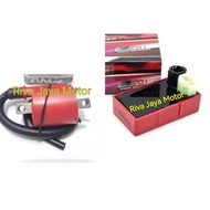 Cdi Racing Unlimiter No Limit Yuzaka + Koil Coil Choho Megapro New 2011 Monoshock Karbu