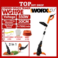 WORX WG119E Mesin Potong Rumput Worx Grass Cutter Corded Worx Grass Trimmer Mesin Rumput Elektrik 割草