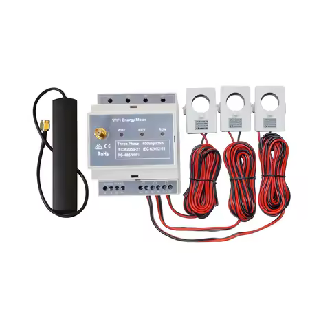Bi-directional,500A,Home Assistant,node red,openhab, smart energy meter, solar monitor,3 phase,split