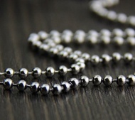 真正的 S925 純銀串珠鍊中性項鍊無吊墜女