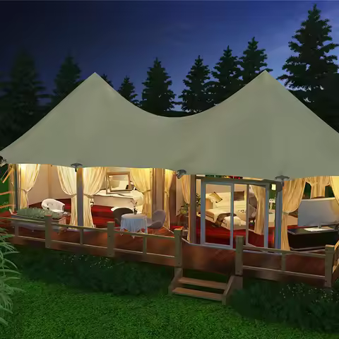 Glamping Hotel Tent Manufacturer Direct Sales Luxury Outdoor Vacation Cabins Terrace Tent Custom