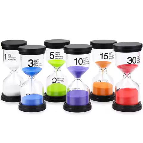 1/3/5/10/15/30 Hourglass Minutes Sand Watch Sandglass Timer Watch Clock Gift Children Kids Gift Sand