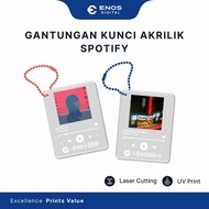 GANTUNGAN Custom SPOTIFY KEYCHAIN PHOTO INITIAL PICTURE / CHAIN / KEYCHAIN / ACRYLIC MATERIAL ACRYLI