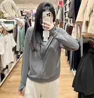 Uniqlo เสื้อแจ็คเก็ตครีมกันแดดป้องกัน UV 2023ในบ้านของผู้หญิง444531เสื้อผ้าแขนยาวมีฮู้ดตาข่ายบางพิเศ