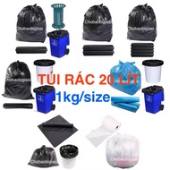 1kg of 20 liter trash bags, 20 liter household trash bags that are tough, sturdy, convenient, easy t