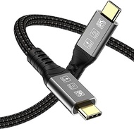 Angusplay USB C Thunderbolt 4 Cable 10ft, USB4 Braided Cable 40Gbps, 8k 60Hz Video / 100W Charging, Compatible with Thunderbolt 4/3 USB4/3, Type C, for iPhone 15 Pro/Max, Mac MacBook Pro, SSD eGPU