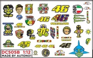 DECAL NƯỚC TEM CÁC HÃNG - ROSSI 46 - OHLINS - MARQUEZ - 93 - DUREX - FENDI - FREE STYLE TRANG TRÍ XE