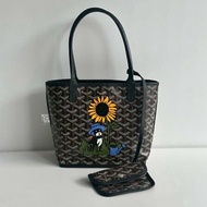閒置新🫰🏻 Goyard 戈雅 mini tote bag 黑色 (手繪向日葵與法鬥)