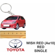 toyota wish red ae10 2d keychain wish merah