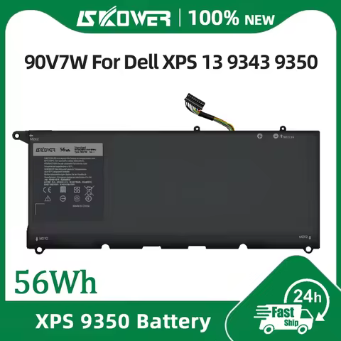 SKOWER 56Wh 90V7W Laptop Battery For Dell XPS 13 9343 9350 Replacement JD25G
