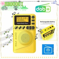 SHOUOUI DAB + FM Radio, Band III 10 DAB Digital Radio, High-quality LCD Display 10 FM Channels Rechargeable MP3 Player Running