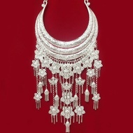 Guizhou Yunnan Guangxi Miao Ethnic Silver Jewelry Collar Necklace Stage Wear Miao Ethnic Collar Ethn