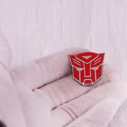 Animate Transformers Red Enamel Pin Lapel Pins for Clothes Backpacks Cartoon Badges Brooch Jewelry G