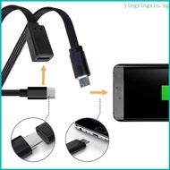 YIN Flexible USB C Female To Microed USB Male Converter Cable 10cm 20cm Silicone