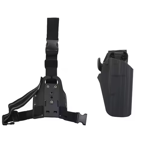 Tactical Drop Leg Holster GL17L,34,35,40,41 Colt 1911 CZ75 S&W AMT 1911's Adjustable Thigh Case Hunt