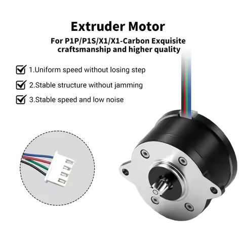 3D Printer Extruder Motor For Bamboo Lab X1/P1 Motor 36 Circular Stepper Motor 9 Tooth Gear for Bamb
