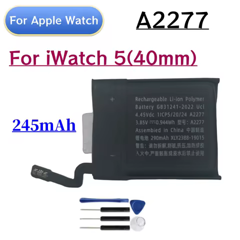 A2277 Replacement Battery For Apple Watch 5 iwatch 5 40mm High Quality batteria akku +free tools