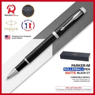 Parker IM Rollerball Pen - Matte Black Chrome Trim (with Black - Medium (M) Refill) / {ORIGINAL} / [RetailsON]