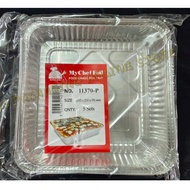 11370-P Aluminium Foil Tray with Clear Lid [ 5sets ± ] Petak / Square My Chef Foil Tray 11370 - P
