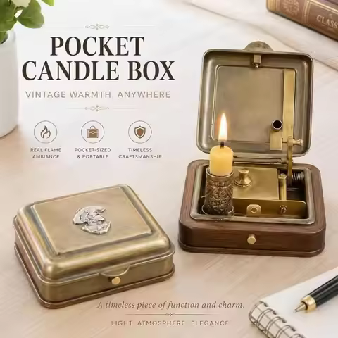 19th Century Mechanical Candle Box Metal 19th Century