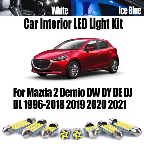 LED Interior Door Map Dome Reading Light Kit Canbus For Mazda 2 Demio DW DY DE DJ DL 1996- 2017 2018