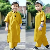 Baju Koko Anak Laki Laki Model Pakistan LIS Terbaru 2025 Bonus Peci / Kurta / Baju Setelan Anak / Ba