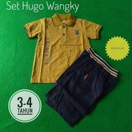 PREMIUM - HUGO BOYS' SUITS WANGKY COLLAR T-SHIRT BOYS' T-SHIRT SET