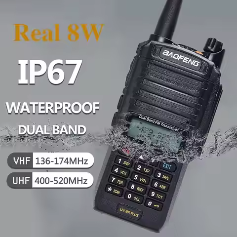 Baofeng UV-9R Plus Waterproof Walkie Talkie IP68 10km High Power 10W Dual Band Two Way Radio UHF VHF