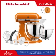 KitchenAid Stand Mixer 5KSM175PSGHY Artisan 4.8L Tilt-Head Twin Bowl Kitchen Machine (Honey) 5KSM175