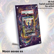 Moon Eevee ex Extension Painting Pokémon Card PSA Grade Card Acrylic Card Holder PTCG Transparent Di