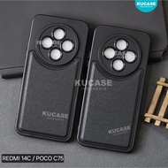 Case poco C75 Leather Pro Black Case poco C75