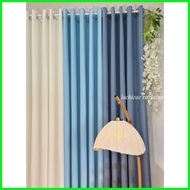 NON BLOCKOUT Curtains Blue Gray- Powder Blue 5-9FT Length 10rings Per Pc Color of the Year Seri