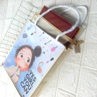 Women's Tote Bag Zipper Wick Tote Bag Printing Motif DN600