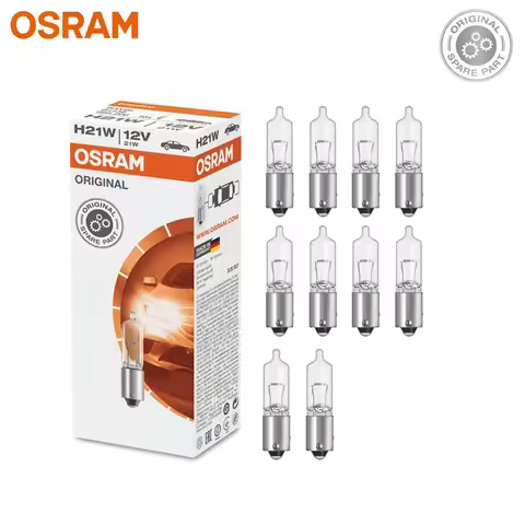 OSRAM H21W 64136 12V BAY9s 21W Original Light Base Side Turn Signal Lamp OEM Car Halogen Bulb German