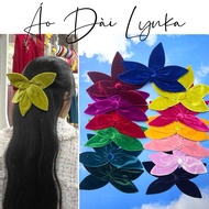 Velvet bow hair tie, ao dai accessories, aodailynka88