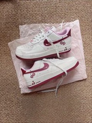 【全新正貨】Nike Air Force 1 Low 07 LX 情人節限定 女款白粉紅休閒板鞋