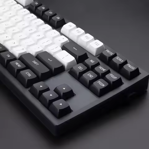 Minimalist Black White 149 Keys PBT Keycaps For Cherry Mx Switch Mechanical Keyboard CSA Profile Dou