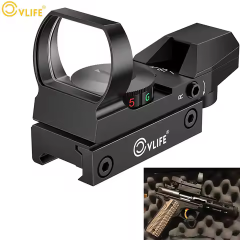 CVLIFE 1X22X33 Red Green Dot Gun Reflex Sight Scope Fit Handgun Rifle with 20mm Rail unlimited eye-r