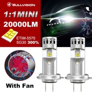 H7 Led Bulb ni Lenses With Fan Headlight Lights H7 Car Lights Led Headlight Bulbs Auto Lamps 6000K 80W 20000 Lumens for