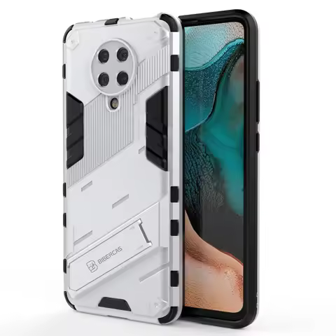 For Xiaomi Poco F2 Pro Case Punk Stlye Phone Holder Rubber Bumper Case For Poco F3 GT Cover For Poco