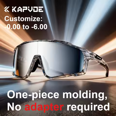 Kapvoe One-piece Molding Prescription Sports Sunglasses Customize Eyewear Cycling Glasses Sports Bik